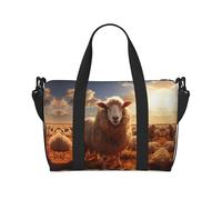 Australian sheep Women's Hand-held Crossbody Travel Bag, Casual Handbag with Zipper, Suitable for Work, Travel, Fitness, Travel