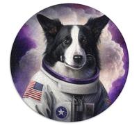 Australian Shepherd 1000 Piece Jigsaw Puzzles for Adults Round Puzzle 1000 Pieces Jigsaw Creative Family Game & Home Decor, for Teenagers 67.5x67.5cm