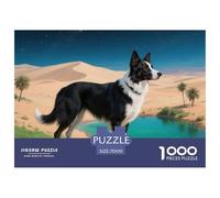 Australian Shepherd 1000 Piece Jigsaw Puzzles Fun Challenging Modern Pet Dog Classic Educational Games for The Whole Gifts for Women Men 70x50cm/1000pcs