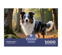 Australian Shepherd 1000 Piece Puzzles Pet Dog for Adults Fun Activities Memory Games Gift Idea70x50cm/1000pcs