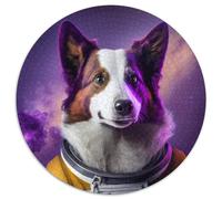 Australian Shepherd 1000 Pieces Puzzles for Adults 1000 Piece Round Jigsaw Family Activity, DIY Home Decor, 67.5x67.5cm