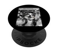 Australian Shepherd Aussie Last Day Of School Funny Selfie PopSockets Adhesive PopGrip