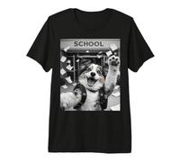 Australian Shepherd Aussie Last Day of School Funny Selfie Premium T-Shirt