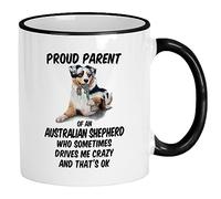 Australian Shepherd Aussie Mugs Funny Tea Mug Novelty Drinkware for Café Office Home 330Ml