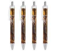 Australian Shepherd Autumn Cute Retractable Ballpoint Pen 0.5 Mm Fine Smooth Writing for Home Office Black 4 PCS AS PIC 2