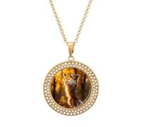 Australian Shepherd Autumn Personalized Picture Necklace Photo Pendant Custom Memorial Jewelry for Women