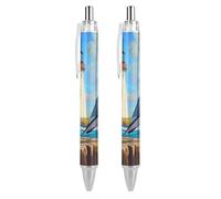 Australian Shepherd Ball Pen Smooth Writing Blue Ink Ball Point Pen for Office School 4 PCS