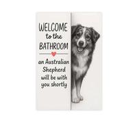 Australian Shepherd Bathroom Poster Canvas Poster Wall Art Decor Print Picture Paintings for Living Room Bedroom Decoration 12x18inch(30x45cm)