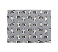 Australian Shepherd Blue Merle Dog Simple Grey,500 Pieces Puzzles for Adults-Wooden Jigsaw Puzzle for Adults Elderly