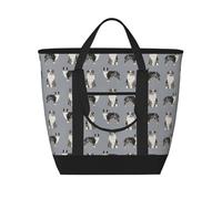 Australian Shepherd Blue Merle Dog Simple Grey,Lunch Bags Large Capacity Insulated Tote Bag For Women Men Work Picnic Travel