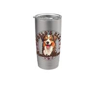Australian Shepherd Blue Merle Worlds Best Aussie Mom Stainless Steel Insulated Tumbler