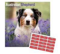 Australian Shepherd Calendar 2026 | 16 months | with FREE Organisational Stickers, Australian Shepherd Gift