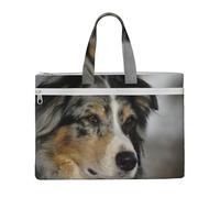 Australian Shepherd,Canvas Document Bag Zipper File Tote Bag Handbag Briefcase for School Office