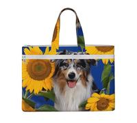 Australian Shepherd,Canvas Document Bag Zipper File Tote Bag Handbag Briefcase for School Office