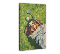 Australian Shepherd Canvas Poster Wall Art Decor Print Picture Paintings for Living Room Bedroom Decoration 16x24inch(40x60cm)