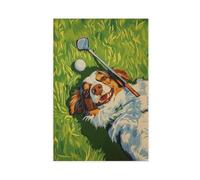 Australian Shepherd Canvas Poster Wall Art Decor Print Picture Paintings for Living Room Bedroom Decoration 20x30inch(50x75cm)