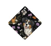 Australian Shepherd Car Air Freshener Decorative Hanging Aromatherapy Tablets for Car Trucks Rhombus