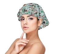 Australian Shepherd Christmas Cute Aussie Dogs,Adjustable Silk Hair Wrap Adult's Satin Sleeping Cap Hair Women's Elastic Sleep Bonnet