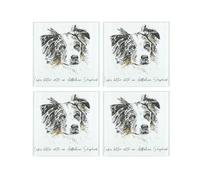 Australian Shepherd Coaster Set - Life's Better With a Dog Gift - Square Glass Set of Four (4) Coasters