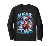 Australian Shepherd Costume Aussie Claws Dog Owner Christmas Long Sleeve T-Shirt