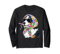 Australian Shepherd Dog Aussie Granny Square Crochet Yarn Long Sleeve T-Shirt