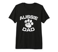 Australian Shepherd Dog Dad Funny Aussie Shepherd Owner Premium T-Shirt