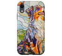 Australian Shepherd Dog Meadow Sunrise Artwork Case for iPhone XR