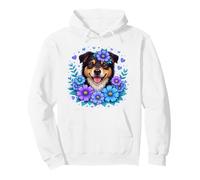 Australian Shepherd Dog Mom Dog Lover Mother's Day Floral Pullover Hoodie