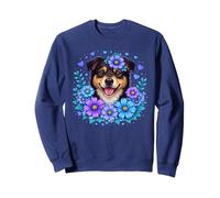 Australian Shepherd Dog Mom Dog Lover Mother's Day Floral Sweatshirt