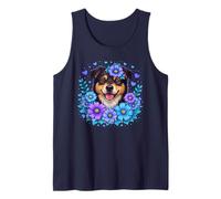 Australian Shepherd Dog Mom Dog Lover Mother's Day Floral Tank Top