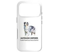 Australian Shepherd dog Proudly Owned by an Aussie Overlord Case for iPhone 17 Pro