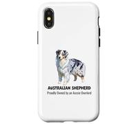 Australian Shepherd dog Proudly Owned by an Aussie Overlord Case for iPhone X/XS