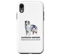 Australian Shepherd dog Proudly Owned by an Aussie Overlord Case for iPhone XR