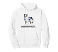 Australian Shepherd dog Proudly Owned by an Aussie Overlord Pullover Hoodie
