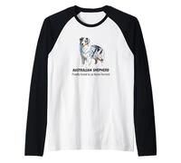 Australian Shepherd Dog Proudly Owned by an Aussie Overlord Raglan Baseball Tee