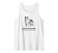 Australian Shepherd Dog Proudly Owned by an Aussie Overlord Tank Top