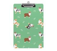 Australian Shepherd Dog Puppy A4 Size Clipboard Funny Aesthetic Working Studying Letter Standard Clip Board 12.5×8.5 in Hardboard for School Classroom Kids Writing Drawing