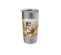 Australian Shepherd Dog Red Merle Aussie Stainless Steel Insulated Tumbler