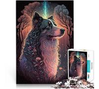 Australian Shepherd DogJigsaw Puzzles for Adults 1000 Piece learning educational is ideal as a gift for the whole family 38x26cm