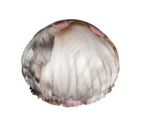Australian Shepherd Dogs Couple Dogs Aussies Double Layer Elastic Waterproof Shower Cap Reusable Bath Cap