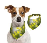 Australian Shepherd Dogs Mall White Puppy,Dog Bandanas Cotton Pet Scarf Adjustable Bibs for Pet,L