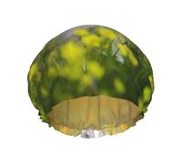 Australian Shepherd Dogs Mall White Puppy,Shower Cap Nightcap Double Layer Waterproof Elastic Bath Cap Reusable Hair Cap