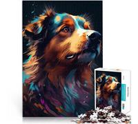 Australian Shepherd Dogteenagers 1000 Piece Jigsaw Puzzle Challenging Game Gifts for is ideal as a gift for the whole family 38x26cm