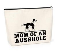 Australian Shepherd Gift Makeup Bag for Australian Shepherd Owner Aussie Lover Gift Aussie Dog Mom Gifts Mother's Day Christmas Birthday Presents Dog Owner Gift Travel Cosmetic Pouch