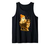 Australian Shepherd Halloween Ghost Walking Dog Tank Top
