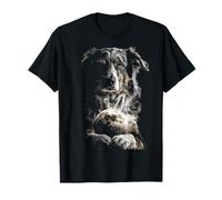 Australian Shepherd Holding Moon Moonlight Aesthetic Dog Art T-Shirt