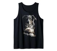 Australian Shepherd Holding Moon Moonlight Aesthetic Dog Art Tank Top