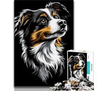 Australian Shepherd Jigsaw Puzzles for Teenagers 1000,Help The Brain Exercise Addictive Toys to Cultivate Patience A Work of Art 38x52cm