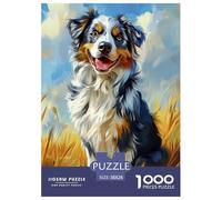 AUSTRALIAN SHEPHERD Jigsaw Puzzles Puzzle for Adults Kids. 1000 Pieces Great Gifts Challenge Toy Educational Games Home Decoration for Adults& Kids Age 14 Years Up 38x26cm/1000pcs