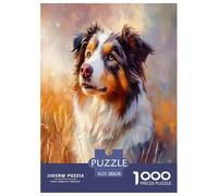 AUSTRALIAN SHEPHERD Jigsaw Puzzles Puzzle for Adults Kids. 1000 Pieces Whimsical Challenge Toy Educational Games Home Decoration for Educational Games Gifts 38x26cm/1000pcs